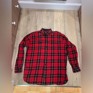 Ralph Lauren Red and Black Plaid Casual Shirt